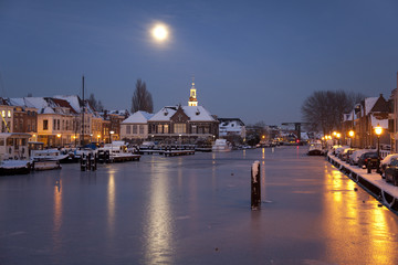 Dutch Winter Scene Sundown