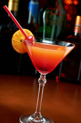Cocktail in the bar