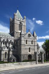 St. Patrick's Cathedral and blue sky in Dublin, Ireland