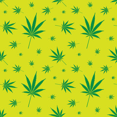 seamless cannabis leaf pattern - illustration