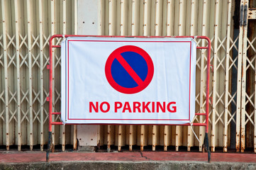 The No parking sign