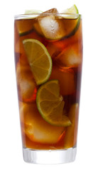 cocktail with lime and cola