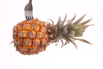 Pineapple on a fork