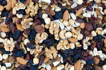 Mix of dried nuts and fruits