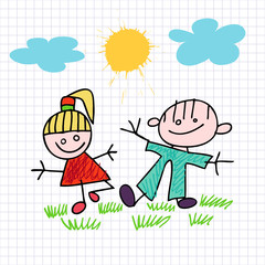 Happy kids doodles