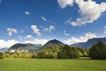 The Julian Alps in Slovenia - wiev from Bovec