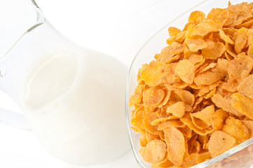 Corn flakes e latte