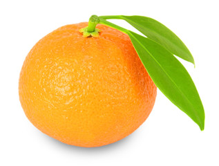 Tangerine isolated on white