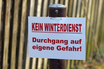 Kein Winterdienst
