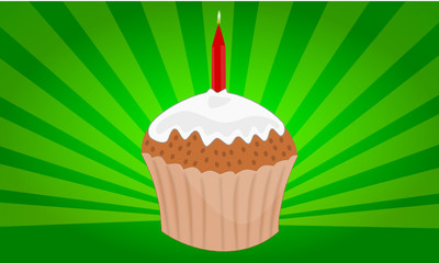 Birthday cupcake