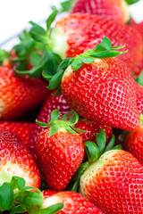 background of red big juicy ripe strawberries