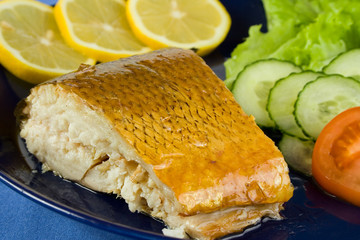 Smoked whitefish, closeup