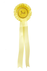 yellow third place rosette