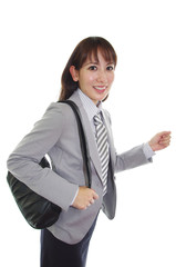 歩くポーズのオフィスレディー