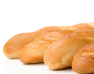loaf of bread isolated on white