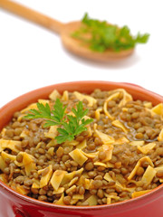 Pasta e lenticchie - Pasta and lentils