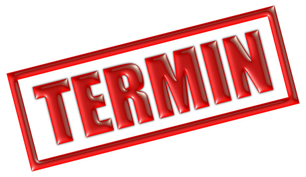 Stempel rot TERMIN