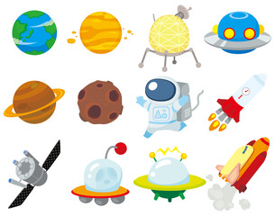 cartoon space icon