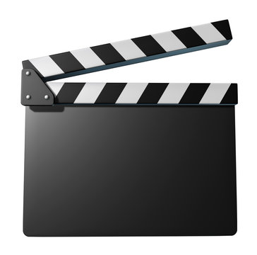 Black clap board movies symbol represented by a film slate