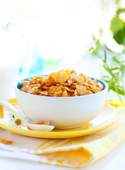 corn flakes  and milk