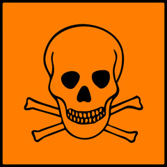 Vector image of symbol of hazard presents on dangerous products