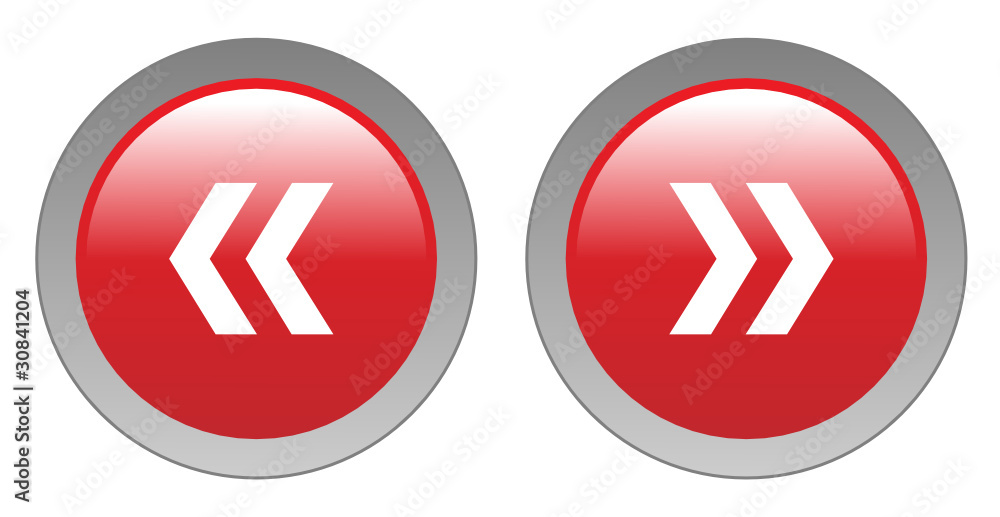 Aufkleber next and previous web buttons (navigation continue confirm back)