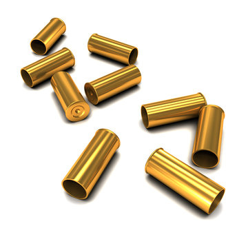 3d Empty bullets casings