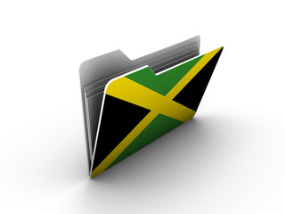 folder icon with flag of jamaica