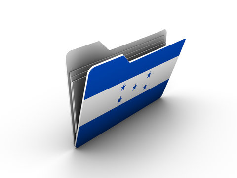 folder icon with flag of honduras