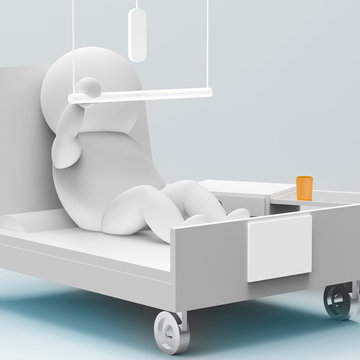 patient in krankenbett