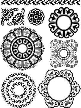circular flower abstract symbol design