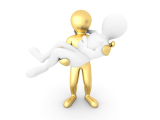 One person is in the hands of another person