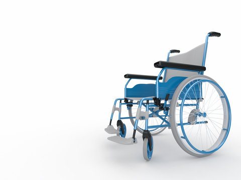 Wheelchair. 3d