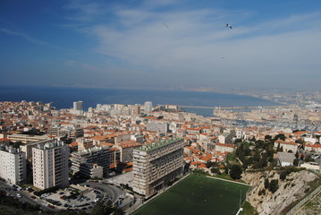 Obraz premium Marsiglia vista aerea