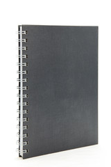 black hard cover notebook
