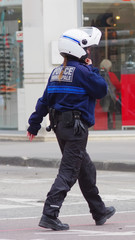 Fototapeta na wymiar kobieta, jednolitego, policja, komunalne
