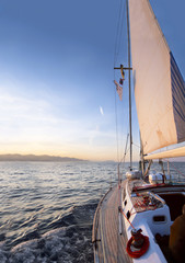Fototapeta premium Sailing boat in the sea
