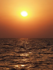 Закат солнца над Черным  морем