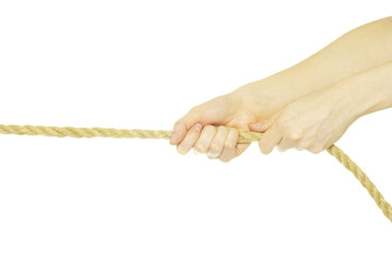 hands and rope