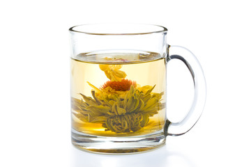 tea with flower