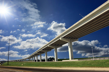 Long overpass on a sunny day