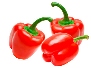 red paprika isolated on white background