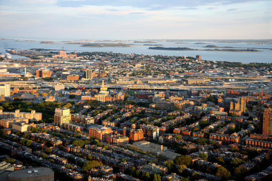 Boston's panorama from Prudential tower