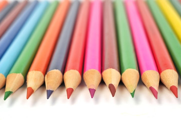Fototapeta premium color pencil on white background