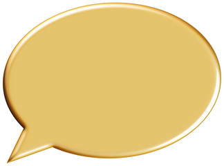 Sprechblase rund GOLD NEUTRAL