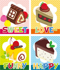 cartoon cake card