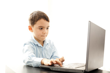 boy using laptop