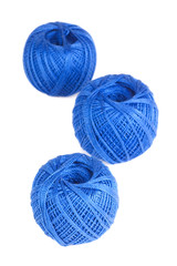 The coil of threads isolated on white background