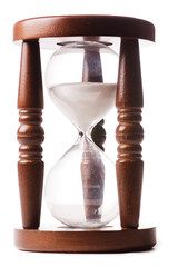 Hourglasses isolated on white background