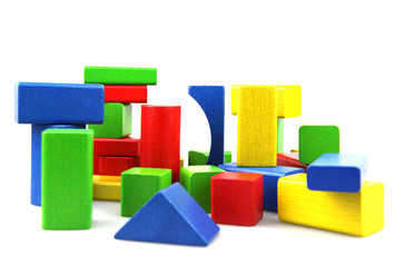 Wooden building blocks